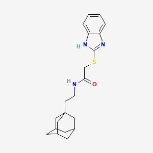 molecular formula C21H27N3OS B4295442 N-[2-(1-adamantyl)ethyl]-2-(1H-benzimidazol-2-ylthio)acetamide 
