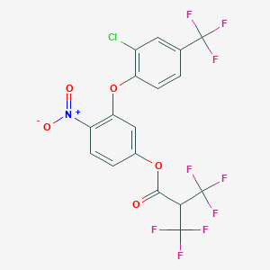 molecular formula C17H7ClF9NO5 B4295448 3-[2-chloro-4-(trifluoromethyl)phenoxy]-4-nitrophenyl 3,3,3-trifluoro-2-(trifluoromethyl)propanoate 