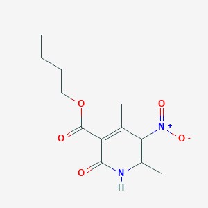 molecular formula C12H16N2O5 B4295477 butyl 2-hydroxy-4,6-dimethyl-5-nitronicotinate 