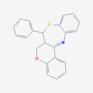 molecular formula C22H17NOS B429548 7-phenyl-6a,7-dihydro-6H-chromeno[3,4-c][1,5]benzothiazepine 