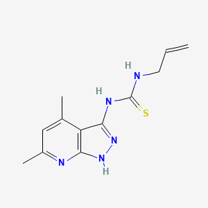 molecular formula C12H15N5S B4295495 N-allyl-N'-(4,6-dimethyl-1H-pyrazolo[3,4-b]pyridin-3-yl)thiourea 