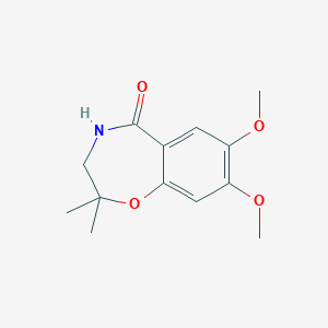 molecular formula C13H17NO4 B429550 7,8-dimethoxy-2,2-dimethyl-3,4-dihydro-1,4-benzoxazepin-5(2H)-one 