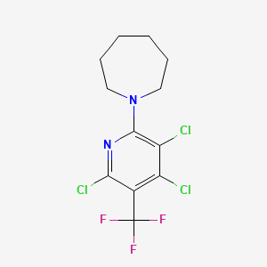 molecular formula C12H12Cl3F3N2 B4295526 1-[3,4,6-trichloro-5-(trifluoromethyl)pyridin-2-yl]azepane 