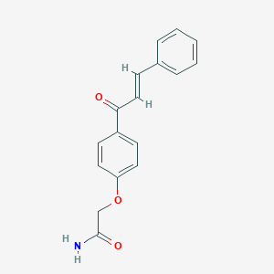 molecular formula C17H15NO3 B429553 2-(4-Cinnamoylphenoxy)acetamide CAS No. 19152-45-5
