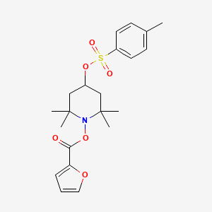 molecular formula C21H27NO6S B4295585 1-(2-furoyloxy)-2,2,6,6-tetramethylpiperidin-4-yl 4-methylbenzenesulfonate 