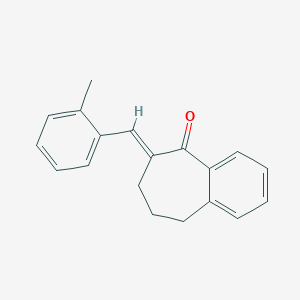molecular formula C19H18O B429559 6-(2-methylbenzylidene)-6,7,8,9-tetrahydro-5H-benzo[a]cyclohepten-5-one 