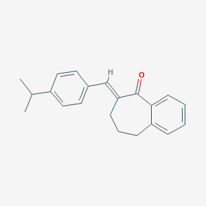 molecular formula C21H22O B429560 6-(4-isopropylbenzylidene)-6,7,8,9-tetrahydro-5H-benzo[a]cyclohepten-5-one 