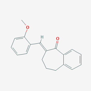 molecular formula C19H18O2 B429561 6-(2-methoxybenzylidene)-6,7,8,9-tetrahydro-5H-benzo[a]cyclohepten-5-one 