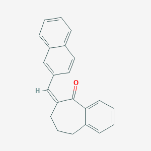 molecular formula C22H18O B429562 6-(2-naphthylmethylene)-6,7,8,9-tetrahydro-5H-benzo[a]cyclohepten-5-one 