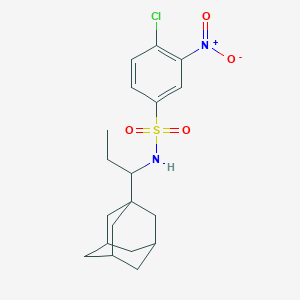 molecular formula C19H25ClN2O4S B4295621 N-[1-(1-adamantyl)propyl]-4-chloro-3-nitrobenzenesulfonamide 