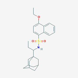 molecular formula C25H33NO3S B4295626 N-[1-(1-adamantyl)propyl]-4-ethoxynaphthalene-1-sulfonamide 