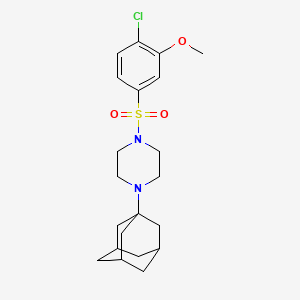 1-(1-adamantyl)-4-[(4-chloro-3-methoxyphenyl)sulfonyl]piperazine