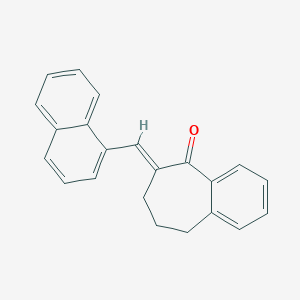 molecular formula C22H18O B429563 6-(1-naphthylmethylene)-6,7,8,9-tetrahydro-5H-benzo[a]cyclohepten-5-one 