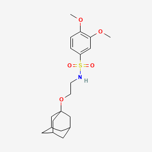 molecular formula C20H29NO5S B4295641 N-[2-(1-adamantyloxy)ethyl]-3,4-dimethoxybenzenesulfonamide 