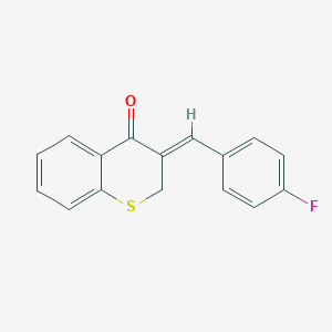 molecular formula C16H11FOS B429566 3-(4-fluorobenzylidene)-2,3-dihydro-4H-thiochromen-4-one 