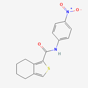 molecular formula C15H14N2O3S B4295689 N-(4-nitrophenyl)-4,5,6,7-tetrahydro-2-benzothiophene-1-carboxamide 