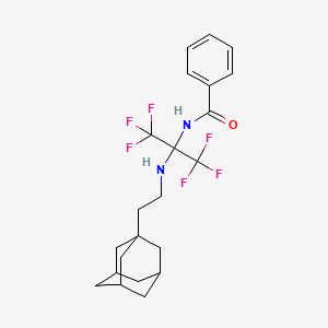 molecular formula C22H26F6N2O B4295696 N-[1-{[2-(1-adamantyl)ethyl]amino}-2,2,2-trifluoro-1-(trifluoromethyl)ethyl]benzamide 