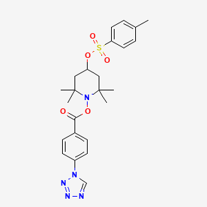 molecular formula C24H29N5O5S B4295697 2,2,6,6-tetramethyl-1-{[4-(1H-tetrazol-1-yl)benzoyl]oxy}piperidin-4-yl 4-methylbenzenesulfonate 
