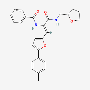 molecular formula C26H26N2O4 B4295714 N-(2-[5-(4-methylphenyl)-2-furyl]-1-{[(tetrahydrofuran-2-ylmethyl)amino]carbonyl}vinyl)benzamide 