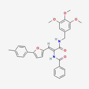 molecular formula C31H30N2O6 B4295721 N-(2-[5-(4-methylphenyl)-2-furyl]-1-{[(3,4,5-trimethoxybenzyl)amino]carbonyl}vinyl)benzamide 