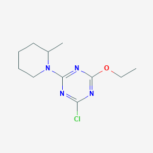 molecular formula C11H17ClN4O B4295748 2-chloro-4-ethoxy-6-(2-methylpiperidin-1-yl)-1,3,5-triazine 