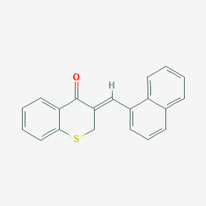 molecular formula C20H14OS B429576 3-(1-naphthylmethylene)-2,3-dihydro-4H-thiochromen-4-one 