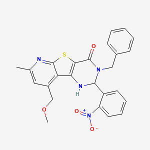 3-benzyl-9-(methoxymethyl)-7-methyl-2-(2-nitrophenyl)-2,3-dihydropyrido[3',2':4,5]thieno[3,2-d]pyrimidin-4(1H)-one