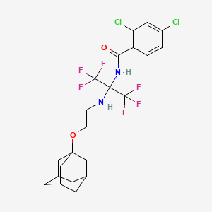 N-[1-{[2-(1-adamantyloxy)ethyl]amino}-2,2,2-trifluoro-1-(trifluoromethyl)ethyl]-2,4-dichlorobenzamide