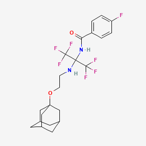 N-[1-{[2-(1-adamantyloxy)ethyl]amino}-2,2,2-trifluoro-1-(trifluoromethyl)ethyl]-4-fluorobenzamide