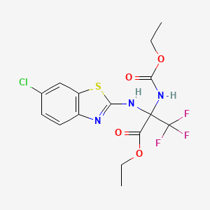 ethyl N-(6-chloro-1,3-benzothiazol-2-yl)-2-[(ethoxycarbonyl)amino]-3,3,3-trifluoroalaninate