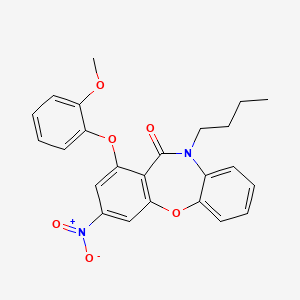 10-butyl-1-(2-methoxyphenoxy)-3-nitrodibenzo[b,f][1,4]oxazepin-11(10H)-one