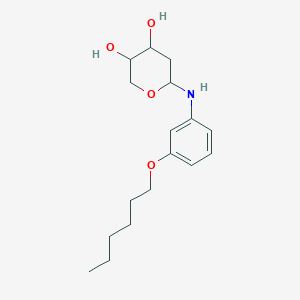 molecular formula C17H27NO4 B4295854 2-deoxy-N-[3-(hexyloxy)phenyl]pentopyranosylamine 