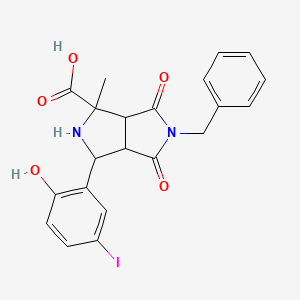 5-benzyl-3-(2-hydroxy-5-iodophenyl)-1-methyl-4,6-dioxooctahydropyrrolo[3,4-c]pyrrole-1-carboxylic acid