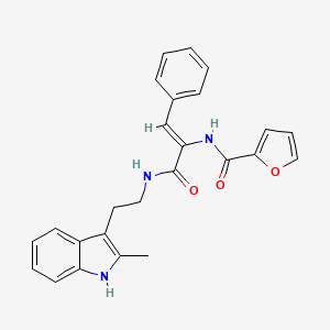 molecular formula C25H23N3O3 B4295904 N-[1-({[2-(2-methyl-1H-indol-3-yl)ethyl]amino}carbonyl)-2-phenylvinyl]-2-furamide 