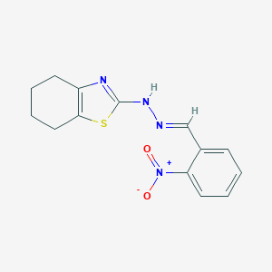 molecular formula C14H14N4O2S B429591 2-Nitrobenzaldehyde 4,5,6,7-tetrahydro-1,3-benzothiazol-2-ylhydrazone 