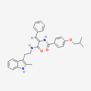 molecular formula C31H33N3O3 B4295922 4-isobutoxy-N-[1-({[2-(2-methyl-1H-indol-3-yl)ethyl]amino}carbonyl)-2-phenylvinyl]benzamide 