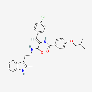 N-[2-(4-chlorophenyl)-1-({[2-(2-methyl-1H-indol-3-yl)ethyl]amino}carbonyl)vinyl]-4-isobutoxybenzamide
