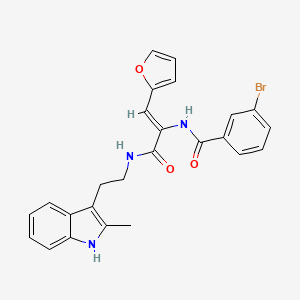 molecular formula C25H22BrN3O3 B4295937 3-bromo-N-[2-(2-furyl)-1-({[2-(2-methyl-1H-indol-3-yl)ethyl]amino}carbonyl)vinyl]benzamide 