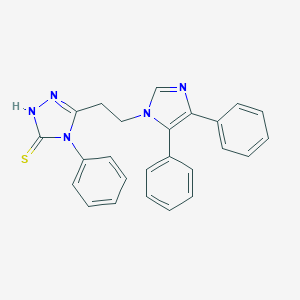 molecular formula C25H21N5S B429595 5-[2-(4,5-diphenyl-1H-imidazol-1-yl)ethyl]-4-phenyl-2,4-dihydro-3H-1,2,4-triazole-3-thione 