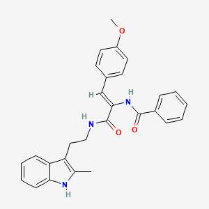 N-[2-(4-methoxyphenyl)-1-({[2-(2-methyl-1H-indol-3-yl)ethyl]amino}carbonyl)vinyl]benzamide