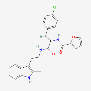 molecular formula C25H22ClN3O3 B4295966 N-[2-(4-chlorophenyl)-1-({[2-(2-methyl-1H-indol-3-yl)ethyl]amino}carbonyl)vinyl]-2-furamide 