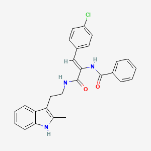 N-[2-(4-chlorophenyl)-1-({[2-(2-methyl-1H-indol-3-yl)ethyl]amino}carbonyl)vinyl]benzamide