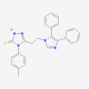 5-[2-(4,5-diphenyl-1H-imidazol-1-yl)ethyl]-4-(4-methylphenyl)-2,4-dihydro-3H-1,2,4-triazole-3-thione