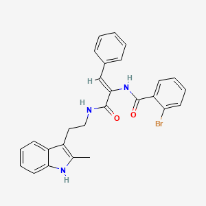 2-bromo-N-[1-({[2-(2-methyl-1H-indol-3-yl)ethyl]amino}carbonyl)-2-phenylvinyl]benzamide
