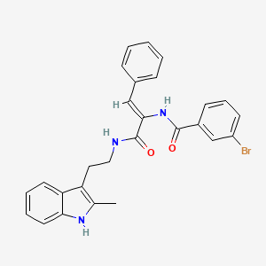 molecular formula C27H24BrN3O2 B4295989 3-bromo-N-[1-({[2-(2-methyl-1H-indol-3-yl)ethyl]amino}carbonyl)-2-phenylvinyl]benzamide 