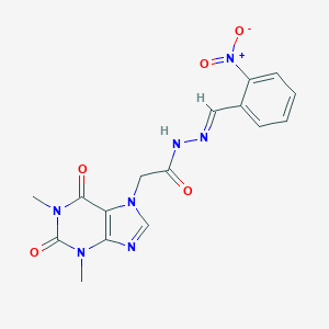 2-(1,3-dimethyl-2,6-dioxo-1,2,3,6-tetrahydro-7H-purin-7-yl)-N'-[(E)-(2-nitrophenyl)methylidene]acetohydrazide