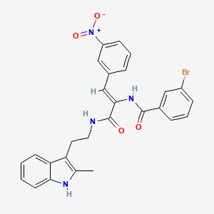 3-bromo-N-[1-({[2-(2-methyl-1H-indol-3-yl)ethyl]amino}carbonyl)-2-(3-nitrophenyl)vinyl]benzamide