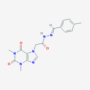 2-(1,3-dimethyl-2,6-dioxo-1,2,3,6-tetrahydro-7H-purin-7-yl)-N'-(4-methylbenzylidene)acetohydrazide