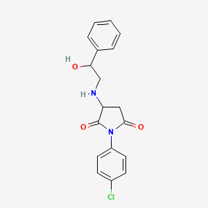 1-(4-chlorophenyl)-3-[(2-hydroxy-2-phenylethyl)amino]pyrrolidine-2,5-dione