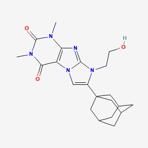 molecular formula C21H27N5O3 B4296033 7-(1-adamantyl)-8-(2-hydroxyethyl)-1,3-dimethyl-1H-imidazo[2,1-f]purine-2,4(3H,8H)-dione 